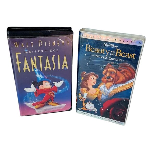 2 Disney Classics/Masterpiece Fantasia 1991 & Beauty & the Beast Special Edition - Picture 1 of 11